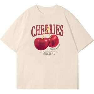🆕Brand New - Men's Apricot Cherry Fruit Printed T Shirts